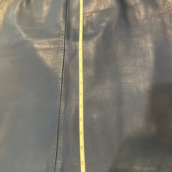 Blue Leather Skirt - Picture 5 of 8